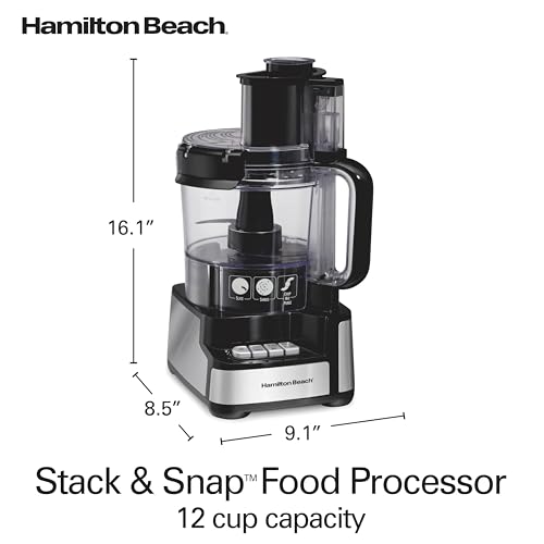 12-Cup Food Processor with Stack & Snap Design