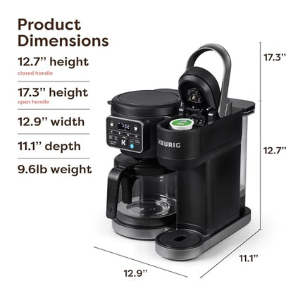 Hot & Iced Coffee Maker with Single-Serve & Carafe
