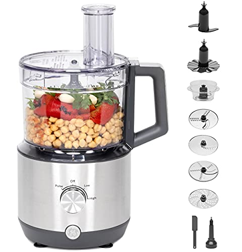 12-Cup Food Processor with 9 Stainless Steel Accessories
