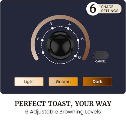 Extra-Wide Slot Toaster with Adjustable Browning