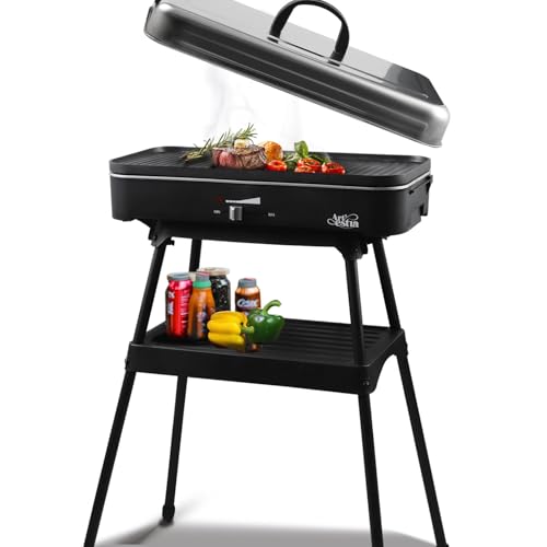 Compact Electric Grill with 1800W Heating Power