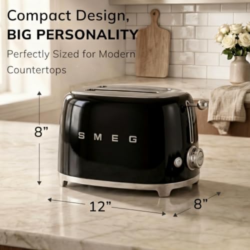 2-Slice Retro Toaster with Wide-Slot Design