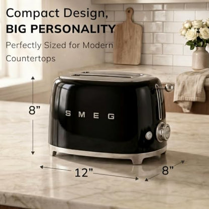 2-Slice Retro Toaster with Wide-Slot Design