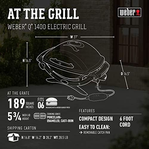 Portable Electric Grill with Compact Tabletop Design