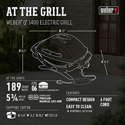 Portable Electric Grill with Compact Tabletop Design