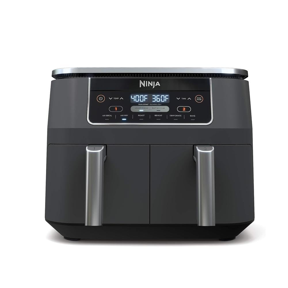 Dual-Zone Air Fryer with Smart Finish Cooking
