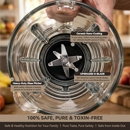 1500W Glass Blender with 14 Preset Programs
