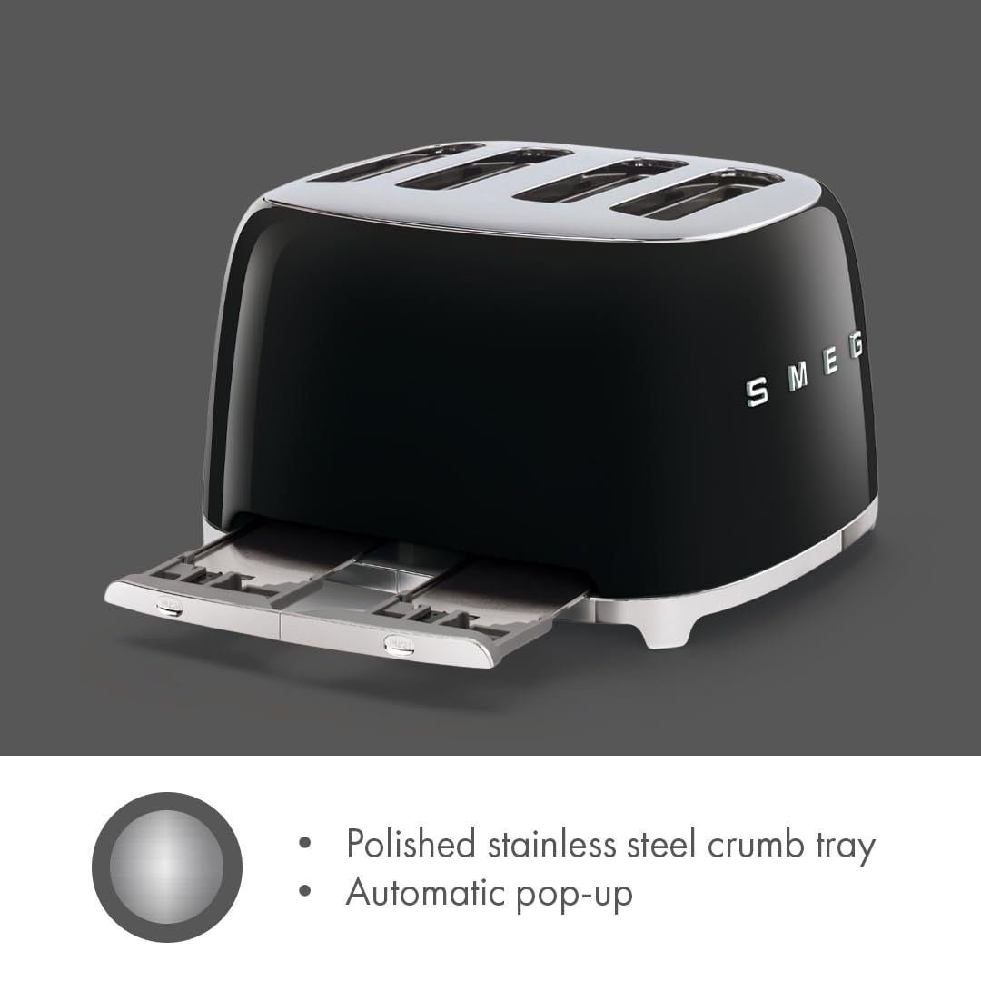 4-Slice Retro Toaster with Extra-Wide Slots