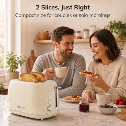 2-Slice Retro Toaster with 6 Browning Settings