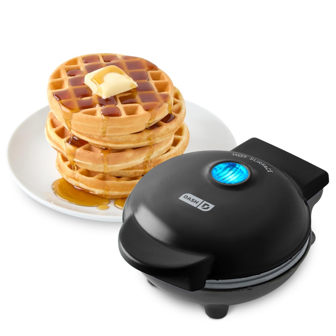 Mini Waffle Maker with Compact Nonstick Design