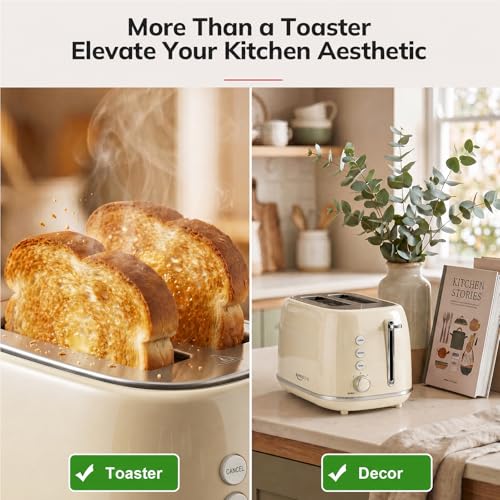 2-Slice Retro Toaster with 6 Browning Settings