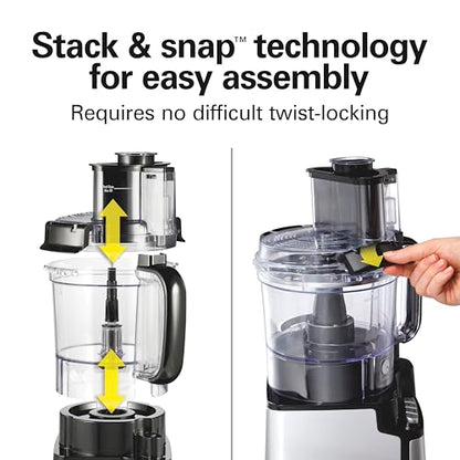12-Cup Food Processor with Stack & Snap Design