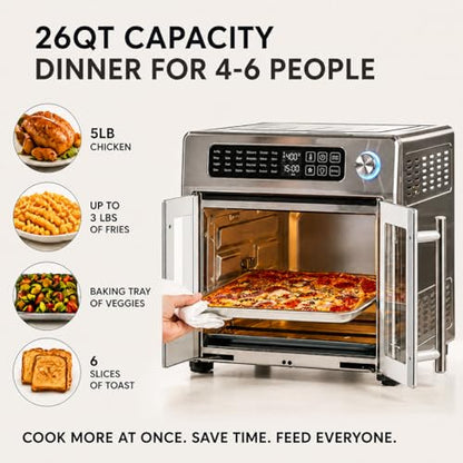 26-Quart French Door Air Fryer Toaster Oven