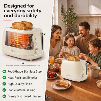 2-Slice Retro Toaster with 6 Browning Settings