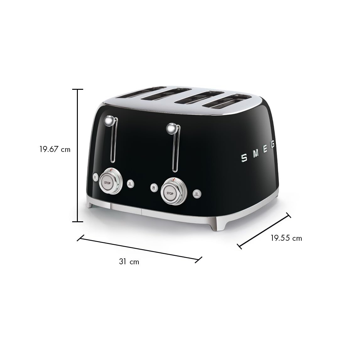 4-Slice Retro Toaster with Extra-Wide Slots