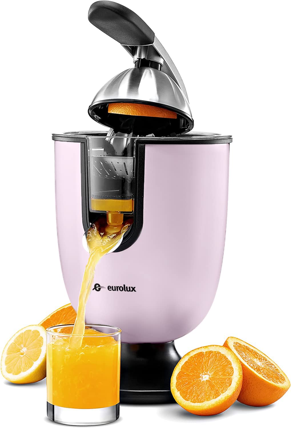 Electric Citrus Juicer with Pulp Control & Auto Shutoff