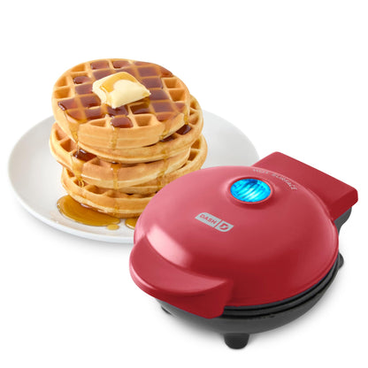Mini Waffle Maker with Compact Nonstick Design