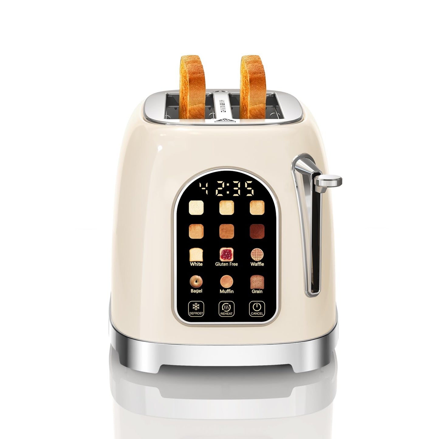 2-Slice Touchscreen Toaster with 6 Browning Levels
