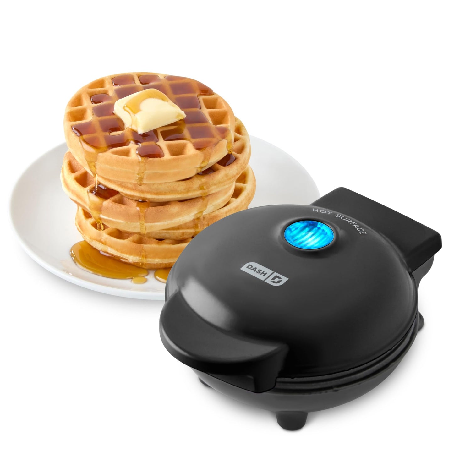 Mini Waffle Maker with Compact Nonstick Design