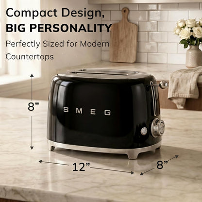 2-Slice Retro Toaster with Wide-Slot Design