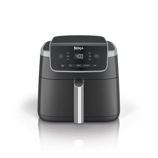 Ninja Air Fryer with Air Crisp | 5 QT Capacity fits up to 4lbs of Fries | 4-in-1 Pro Air Fry, Roast, Reheat, Dehydrate | 400°F Max Temp | 1750 Watts | W/Nonstick Basket & Crisper Plate | Grey | AF141