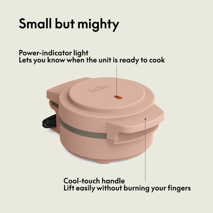 Mini Waffle Maker with Snack-and-Store Design