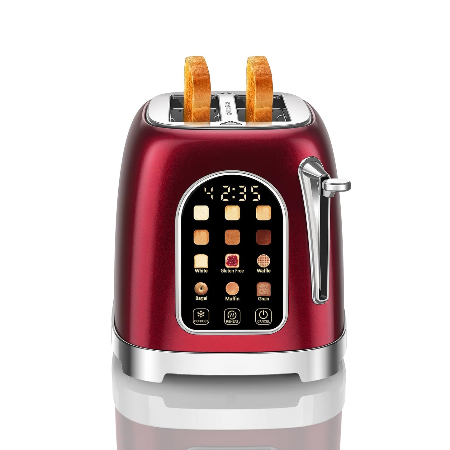 2-Slice Touchscreen Toaster with 6 Browning Levels