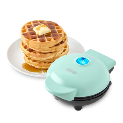 Mini Waffle Maker with Compact Nonstick Design