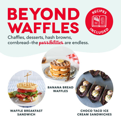 Mini Waffle Maker with Compact Nonstick Design