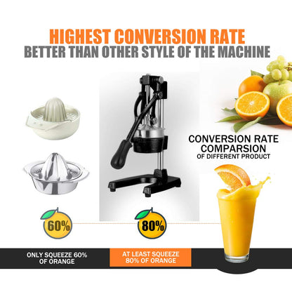 Cast Iron Manual Juicer with Stainless Steel Cup