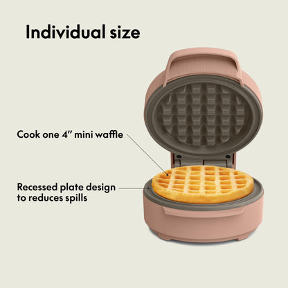 Mini Waffle Maker with Snack-and-Store Design
