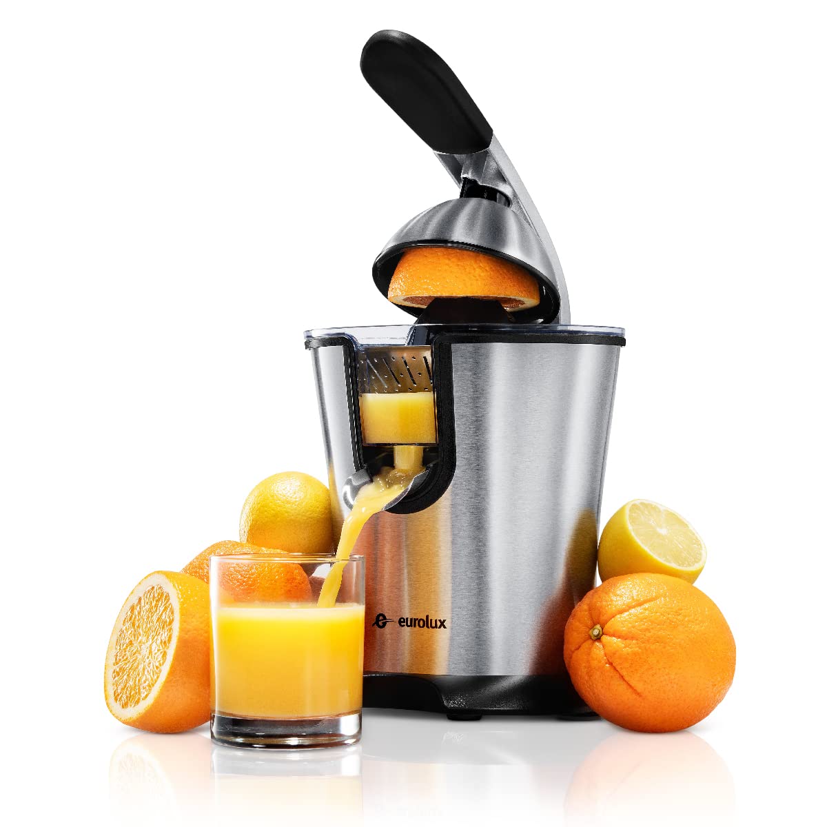 Electric Citrus Juicer with Pulp Control & Auto Shutoff