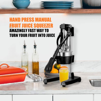 Cast Iron Manual Juicer with Stainless Steel Cup