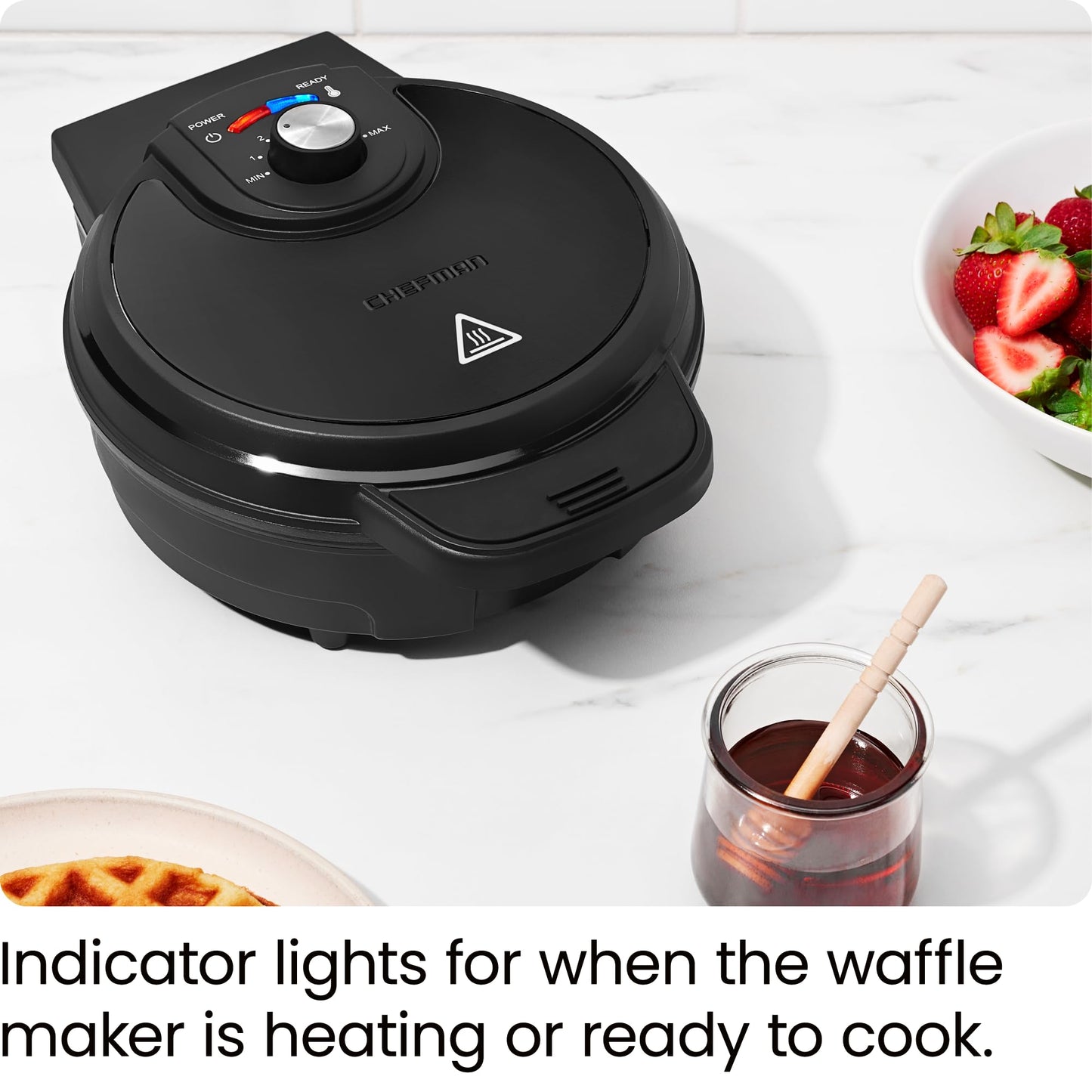Waffle Maker with Adjustable Browning Control