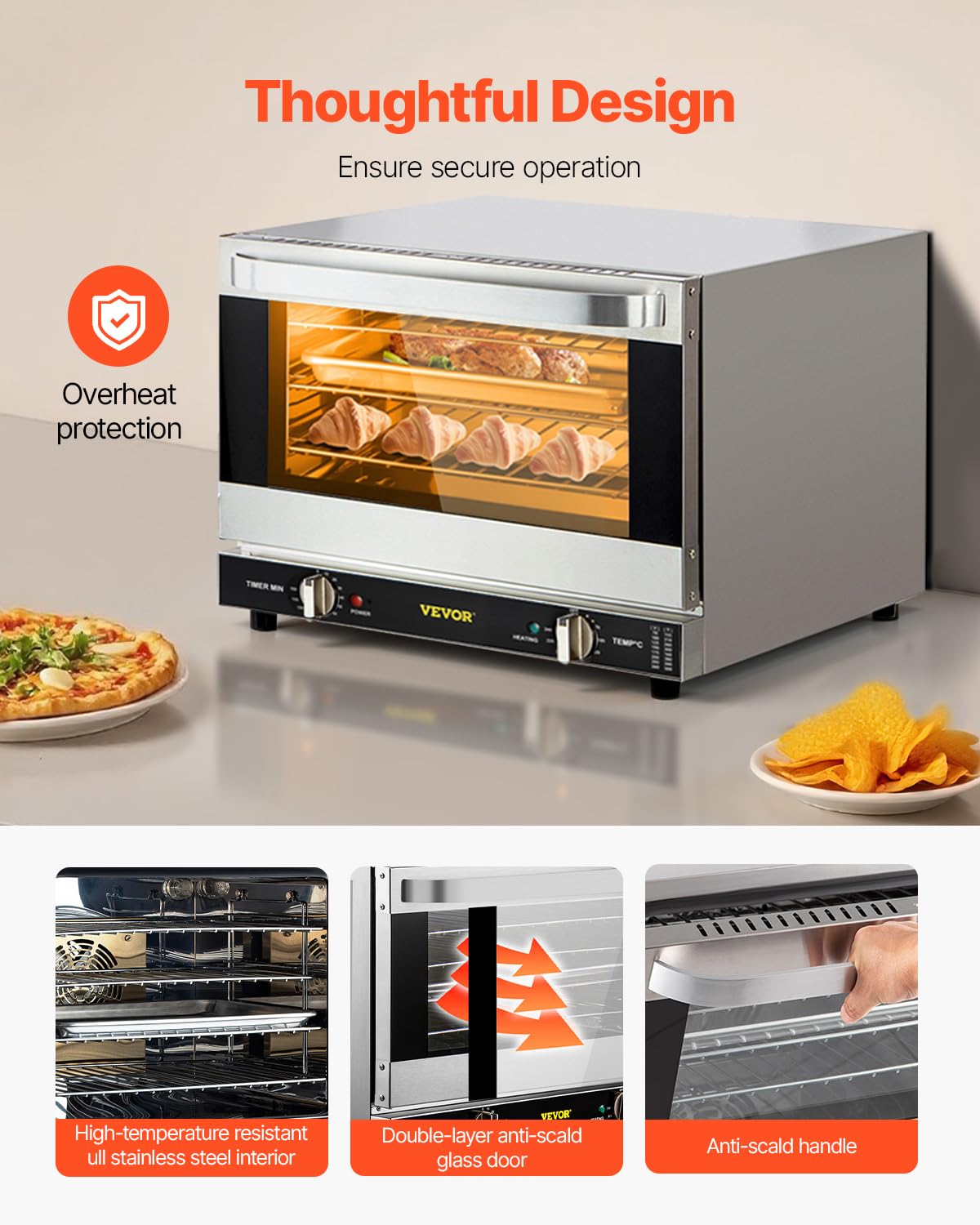 Commercial Convection Oven with High-Capacity Design