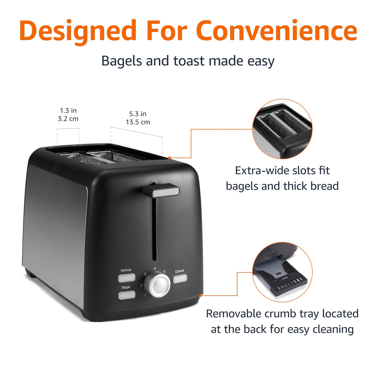 Extra-Wide Slot Toaster with 7 Shade Settings