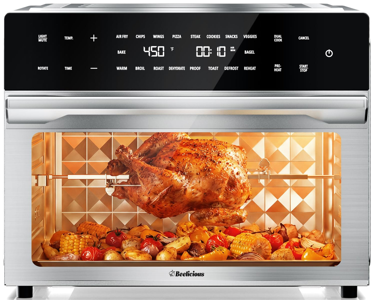 32-Quart Air Fryer Toaster Oven with Rotisserie