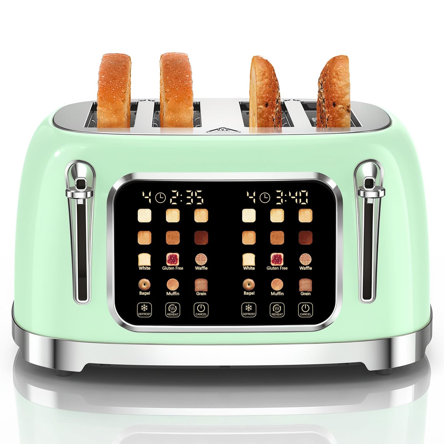 2-Slice Touchscreen Toaster with 6 Browning Levels