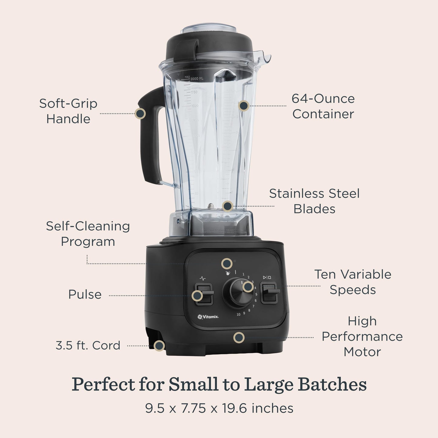 Professional Blender with 64-Oz. Container