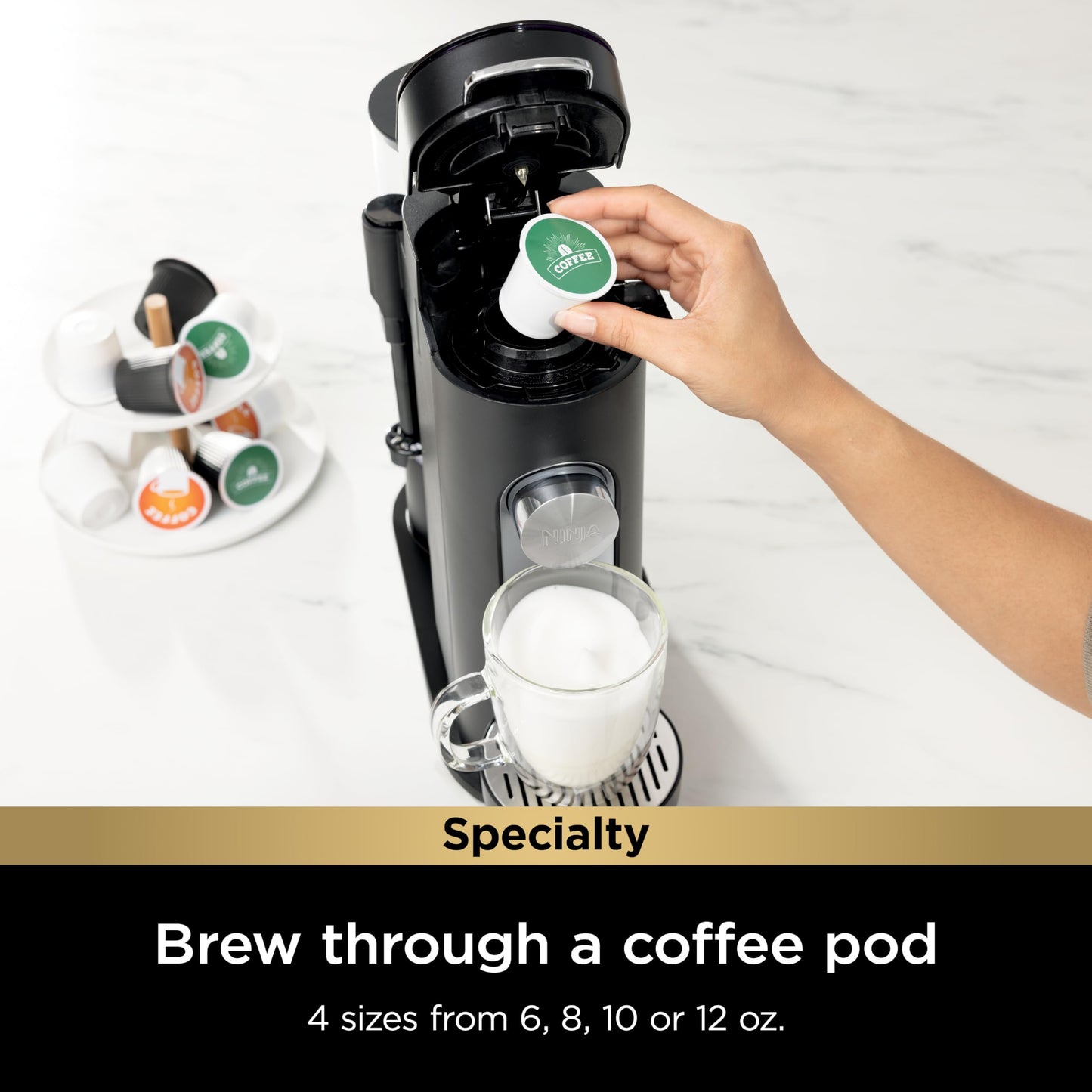 Pod & Grounds Coffee Maker with Specialty Brewing