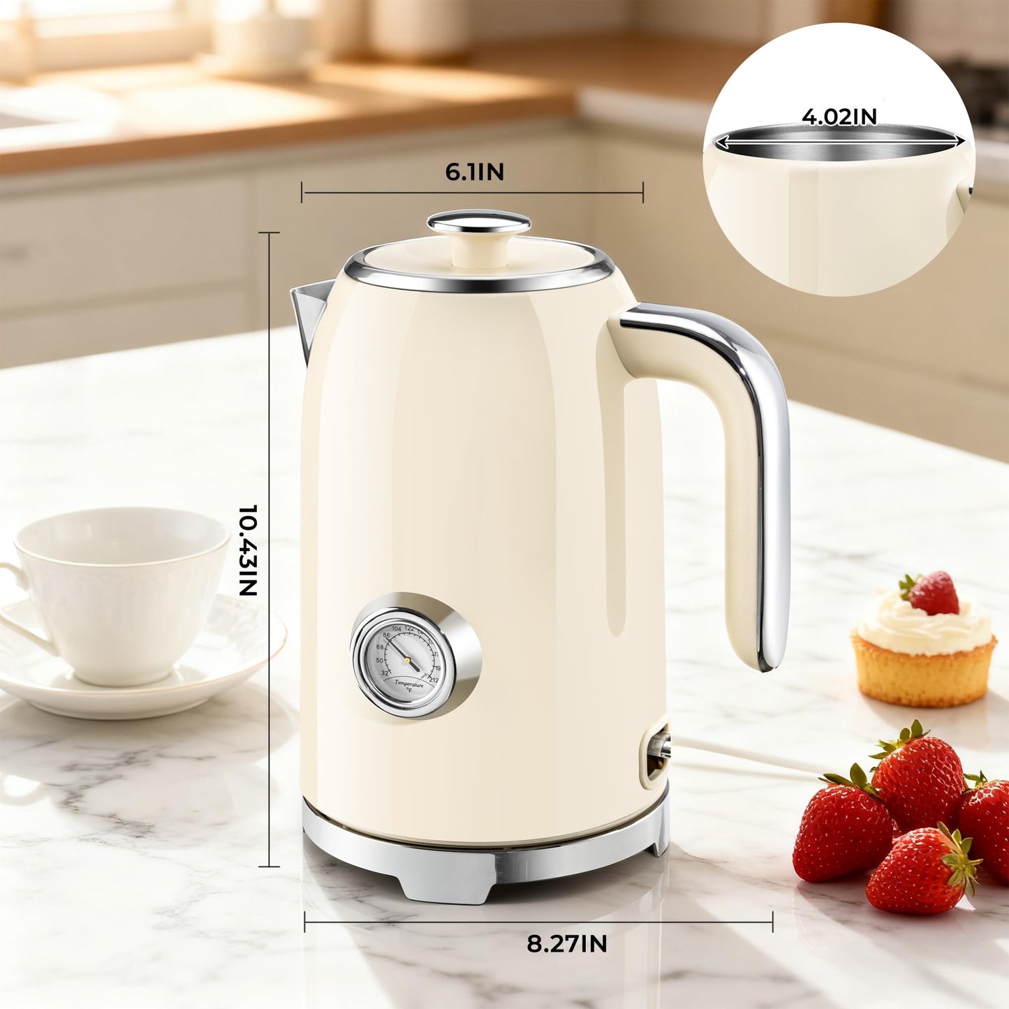 1.7L Electric Kettle with Stainless Steel Interior