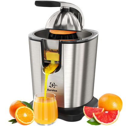 Electric Citrus Juicer with Pulp Control & Auto Shutoff