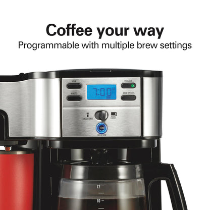 Dual-Brew Coffee Maker with 12-Cup Glass Carafe