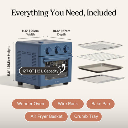Compact Air Fryer Toaster Oven with Steam Infusion
