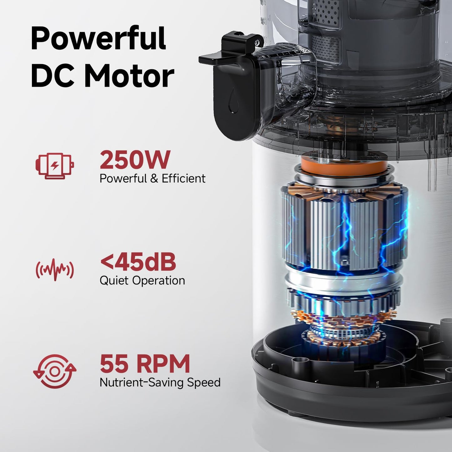Cold Press Juicer with 6-Inch Wide Feed Chute