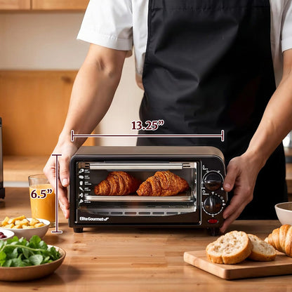 9L Countertop Toaster Oven with 4-Slice Capacity