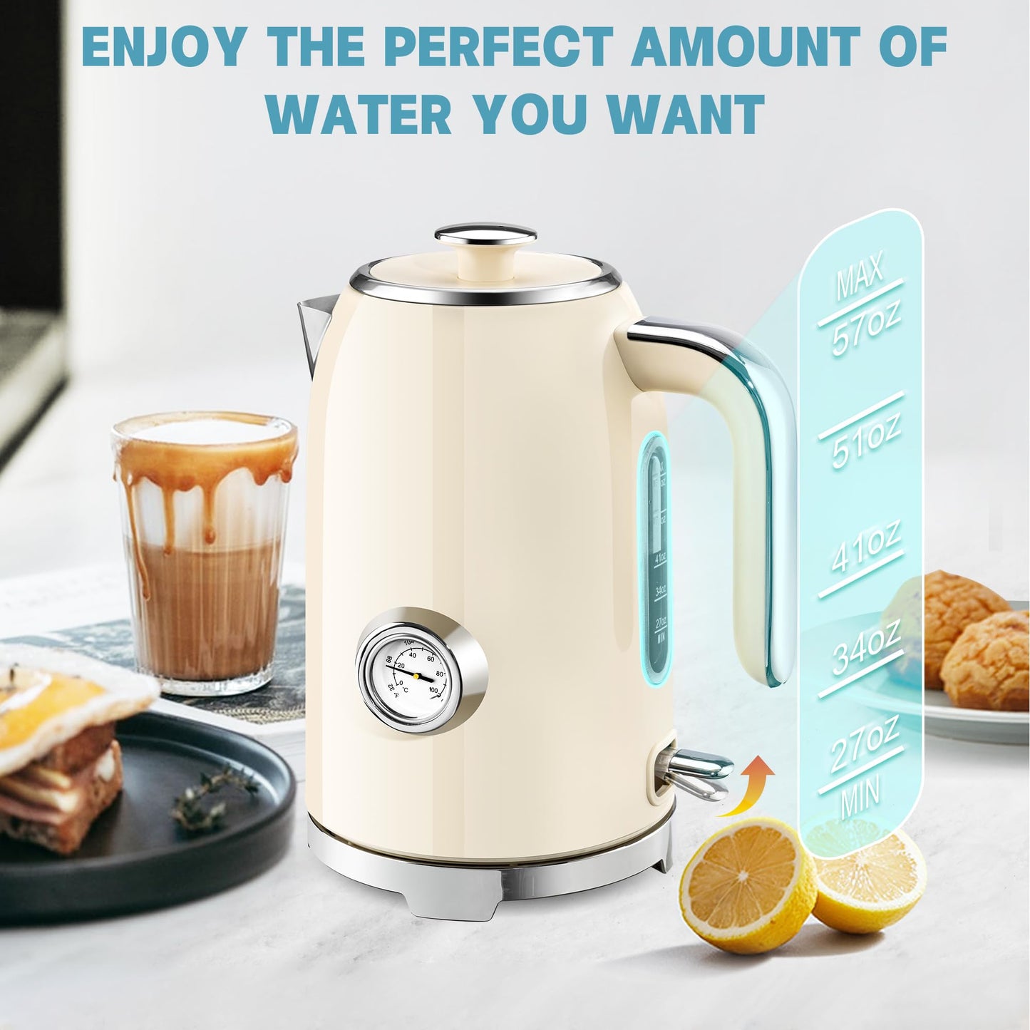 1.7L Electric Kettle with Stainless Steel Interior