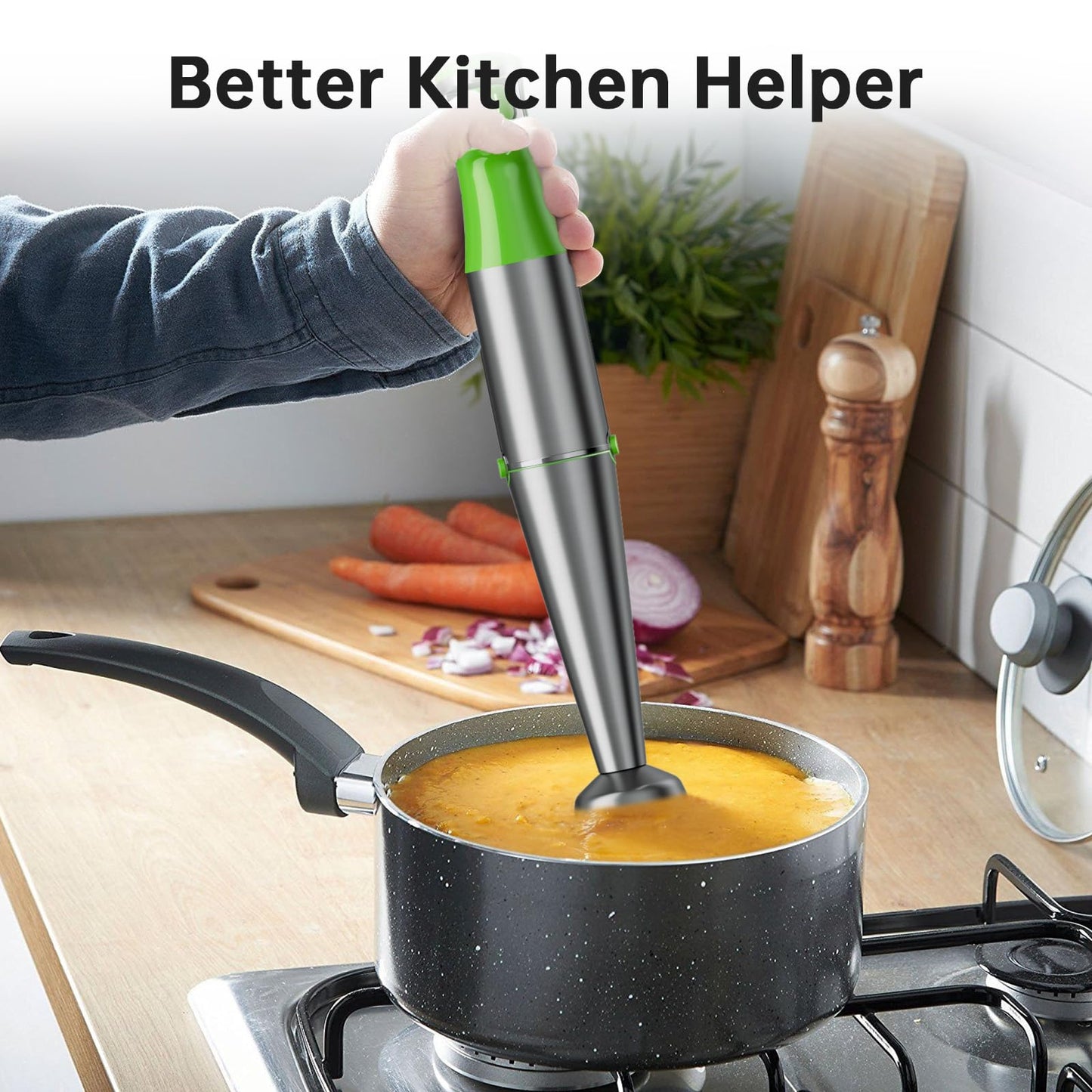 5-in-1 Immersion Blender with Variable Speed Control