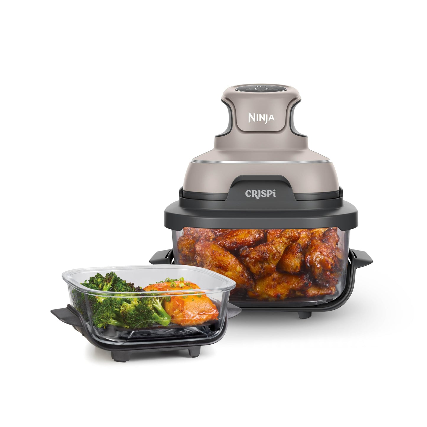 Portable Air Fryer with Glass Cooking Container