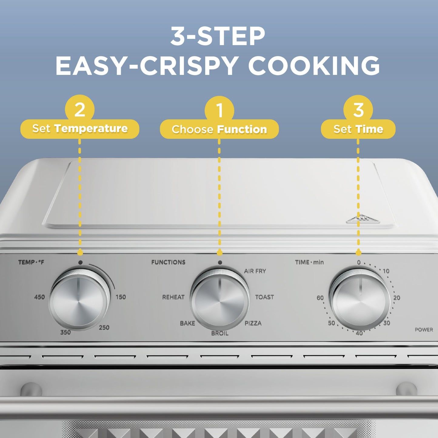 French Door Air Fryer Toaster Oven with Flex Design
